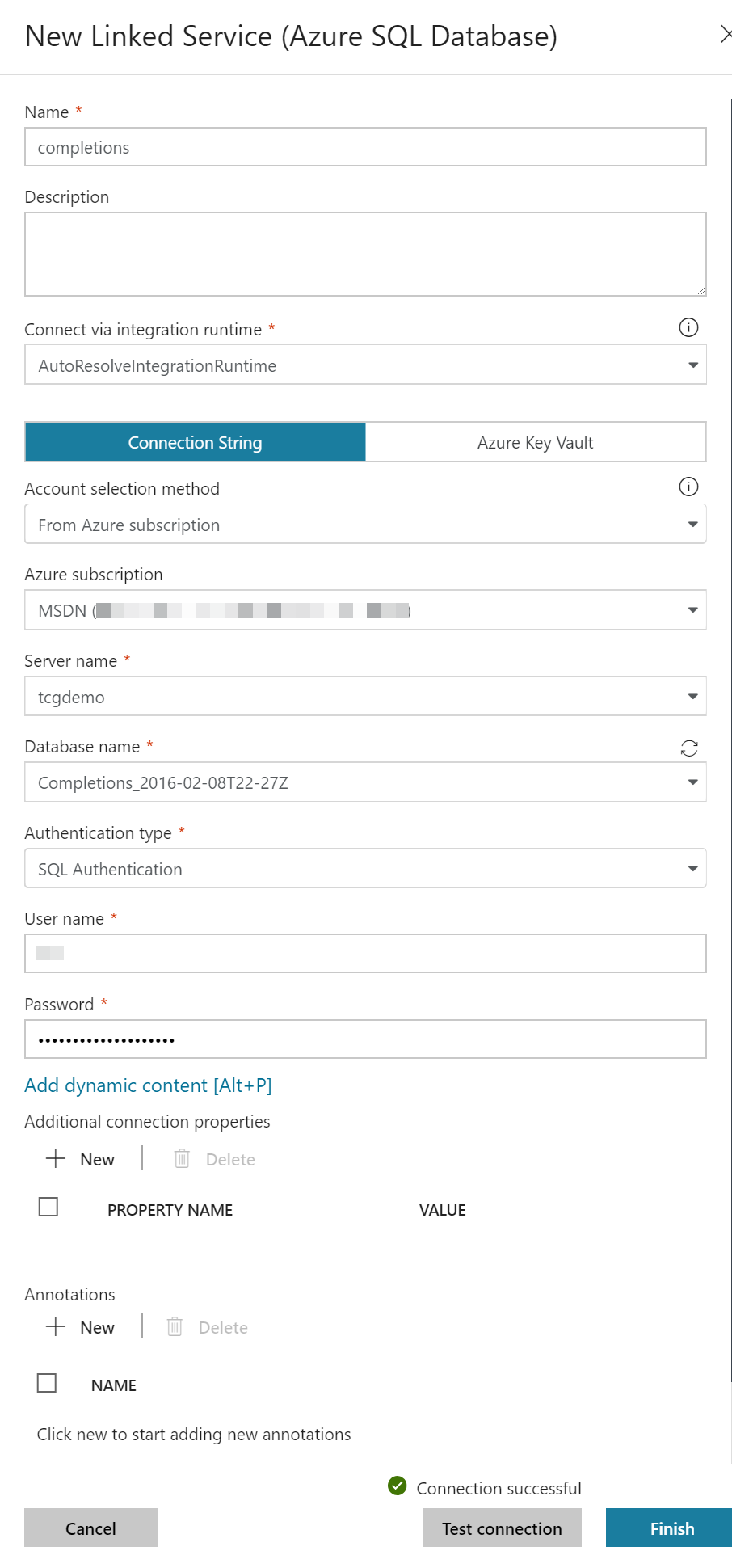 New SQL data source