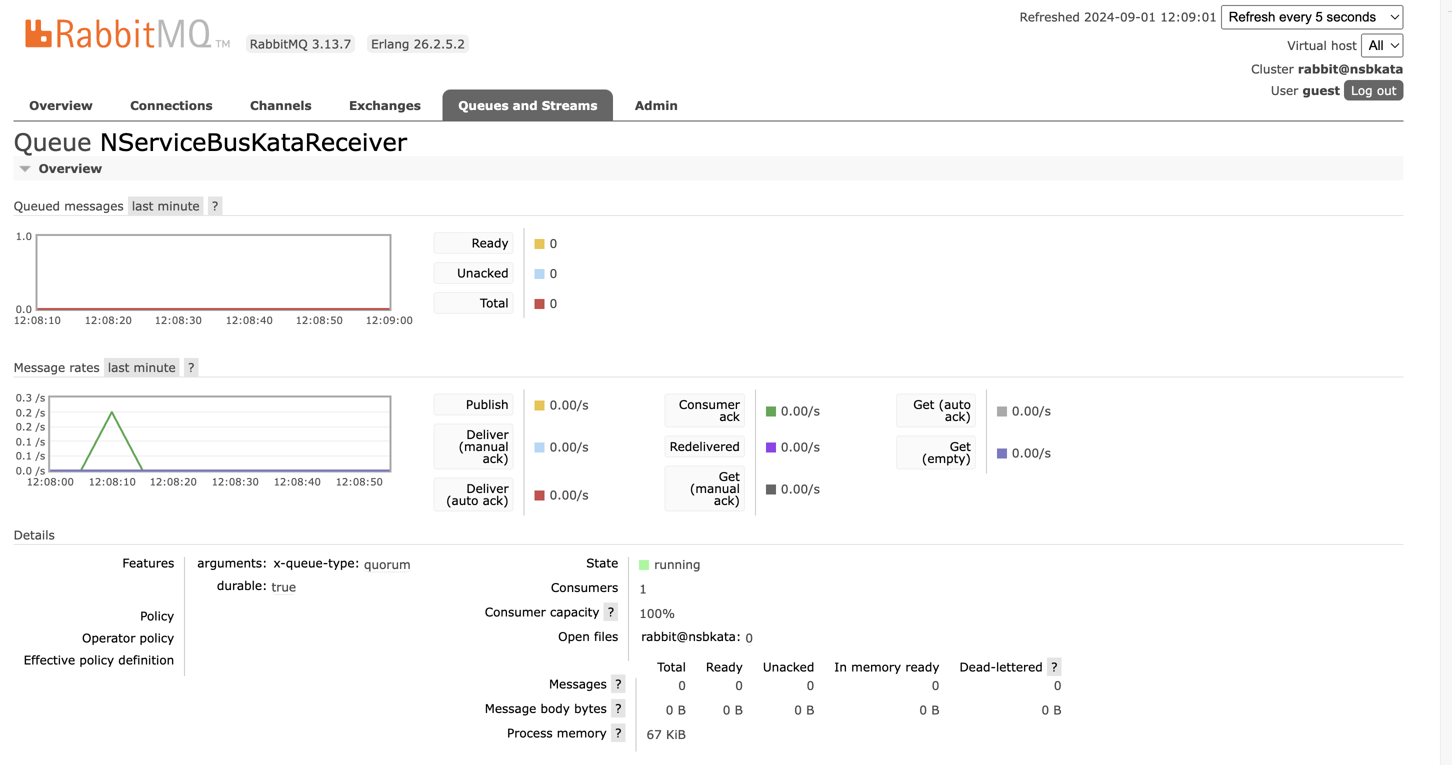 A RabbitMQ queue