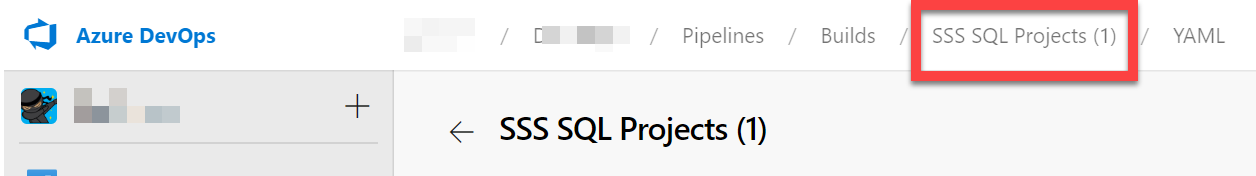 Click on the project name in the breadcrumbs